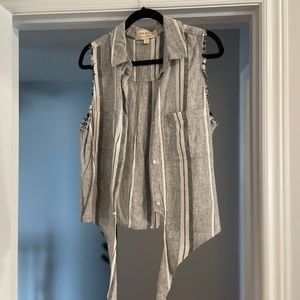 Cloth & Stone tie front tank L